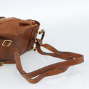 GUCCI Bamboo Backpack Leather Brown Gold 003 1998 0030 Auth ka4712-9