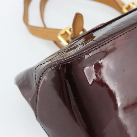 LOUIS VUITTON Monogram Vernis Rosewood Avenue Bag Amarante M93510 Auth ka4714A
