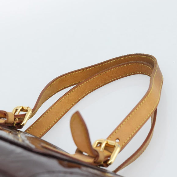 LOUIS VUITTON Monogram Vernis Rosewood Avenue Bag Amarante M93510 Auth ka4714A