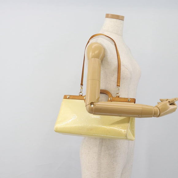 LOUIS VUITTON Monogram Vernis Roxbury Drive Bag 2Way Perle M91374 Auth ka4715