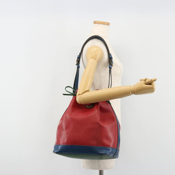 LOUIS VUITTON Epi Noe Shoulder Bag Tricolor Red Blue M44084 LV Auth ka4716