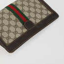 GUCCI GG Supreme Web Sherry Line Clutch Bag PVC 2 Set Navy Beige Auth ka472-12