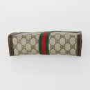 GUCCI GG Supreme Web Sherry Line Clutch Bag PVC 2 Set Navy Beige Auth ka472-13