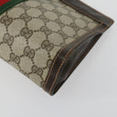 GUCCI GG Supreme Web Sherry Line Clutch Bag PVC 2 Set Navy Beige Auth ka472-14