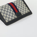GUCCI GG Supreme Web Sherry Line Clutch Bag PVC 2 Set Navy Beige Auth ka472-5