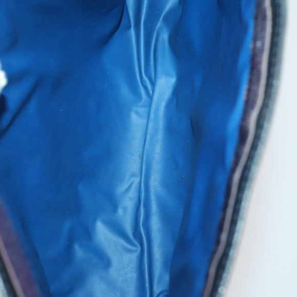 GUCCI GG Supreme Web Sherry Line Clutch Bag PVC 2 Set Navy Beige Auth ka472