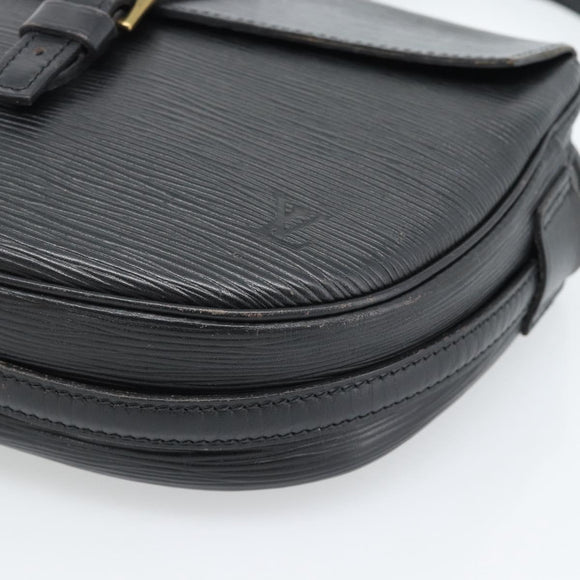 LOUIS VUITTON Epi Jeune Fille MM Shoulder Bag Black M52152 LV Auth ka4721
