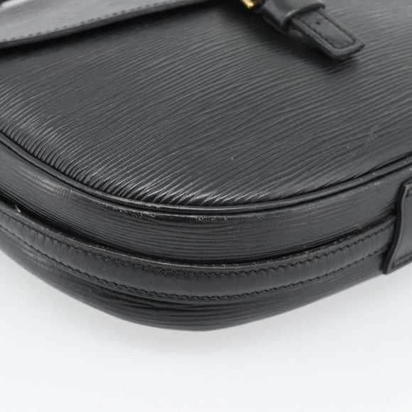 LOUIS VUITTON Epi Jeune Fille MM Shoulder Bag Black M52152 LV Auth ka4721