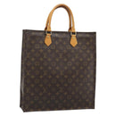LOUIS VUITTON Monogram Sac Plat Hand Bag M51140 LV Auth ka4726-1