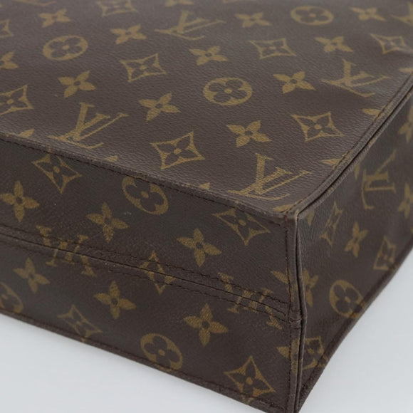 LOUIS VUITTON Monogram Sac Plat Hand Bag M51140 LV Auth ka4726