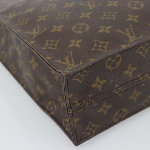 LOUIS VUITTON Monogram Sac Plat Hand Bag M51140 LV Auth ka4726
