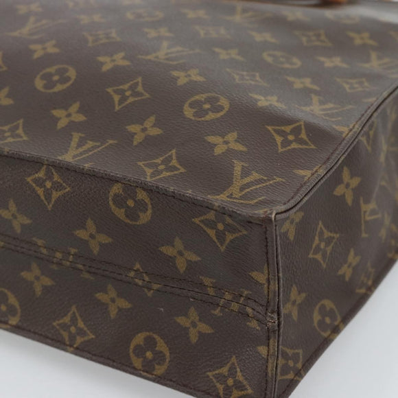 LOUIS VUITTON Monogram Sac Plat Hand Bag M51140 LV Auth ka4726