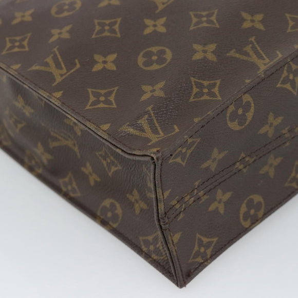 LOUIS VUITTON Monogram Sac Plat Hand Bag M51140 LV Auth ka4726