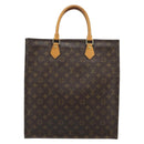 LOUIS VUITTON Monogram Sac Plat Hand Bag M51140 LV Auth ka4726-2