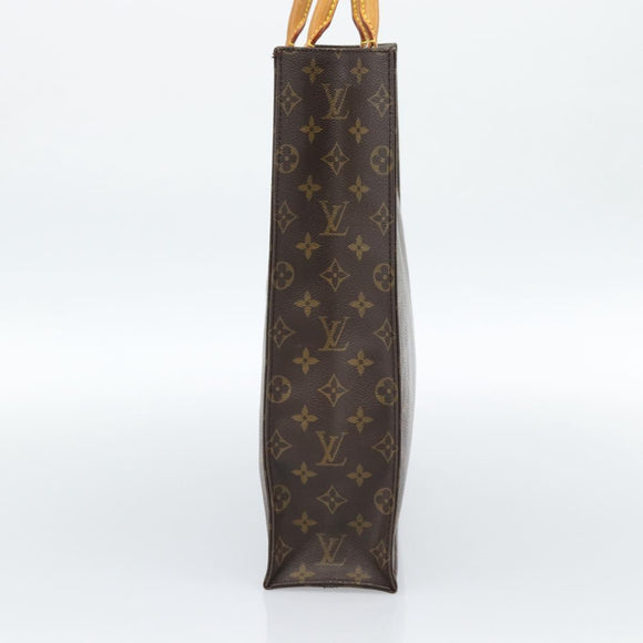 LOUIS VUITTON Monogram Sac Plat Hand Bag M51140 LV Auth ka4726