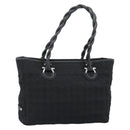 Salvatore Ferragamo Gancini Tote Bag Canvas Leather Black Silver Auth ka4727A-1