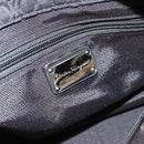 Salvatore Ferragamo Gancini Tote Bag Canvas Leather Black Silver Auth ka4727A-18