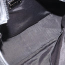 Salvatore Ferragamo Gancini Tote Bag Canvas Leather Black Silver Auth ka4727A-11