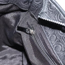 Salvatore Ferragamo Gancini Tote Bag Canvas Leather Black Silver Auth ka4727A-21