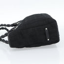 Salvatore Ferragamo Gancini Tote Bag Canvas Leather Black Silver Auth ka4727A-3