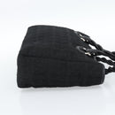Salvatore Ferragamo Gancini Tote Bag Canvas Leather Black Silver Auth ka4727A-4