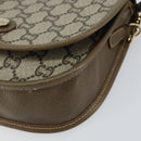 GUCCI GG Plus Supreme Shoulder Bag PVC Beige Gold Auth ka473-10