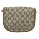 GUCCI GG Plus Supreme Shoulder Bag PVC Beige Gold Auth ka473-3