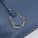 FENDI Petite To Jules Hand Bag Leather 2way Blue Silver Auth ka4735V-16