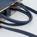 FENDI Petite To Jules Hand Bag Leather 2way Blue Silver Auth ka4735V-7