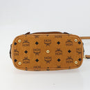 MCM Vicetos Logogram Shoulder Bag PVC Leather 2way Brown Gold Auth ka4736A-5