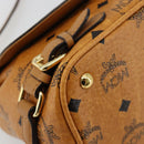 MCM Vicetos Logogram Shoulder Bag PVC Leather 2way Brown Gold Auth ka4736A-15