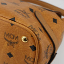 MCM Vicetos Logogram Shoulder Bag PVC Leather 2way Brown Gold Auth ka4736A-16