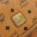 MCM Vicetos Logogram Shoulder Bag PVC Leather 2way Brown Gold Auth ka4736A-12