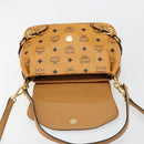 MCM Vicetos Logogram Shoulder Bag PVC Leather 2way Brown Gold Auth ka4736A-18