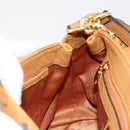 MCM Vicetos Logogram Shoulder Bag PVC Leather 2way Brown Gold Auth ka4736A-21