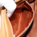 MCM Vicetos Logogram Shoulder Bag PVC Leather 2way Brown Gold Auth ka4736A-23