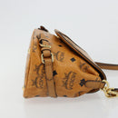 MCM Vicetos Logogram Shoulder Bag PVC Leather 2way Brown Gold Auth ka4736A-3