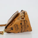MCM Vicetos Logogram Shoulder Bag PVC Leather 2way Brown Gold Auth ka4736A-4