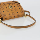 MCM Vicetos Logogram Shoulder Bag PVC Leather 2way Brown Gold Auth ka4736A-7