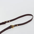 Miu Miu Hand Bag Leather 2way Red Gold Auth ka4739A-10