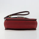 Miu Miu Hand Bag Leather 2way Red Gold Auth ka4739A-11