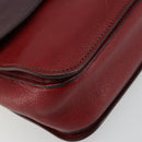 Miu Miu Hand Bag Leather 2way Red Gold Auth ka4739A-13