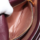 Miu Miu Hand Bag Leather 2way Red Gold Auth ka4739A-25