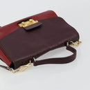 Miu Miu Hand Bag Leather 2way Red Gold Auth ka4739A-6