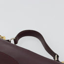 Miu Miu Hand Bag Leather 2way Red Gold Auth ka4739A-8