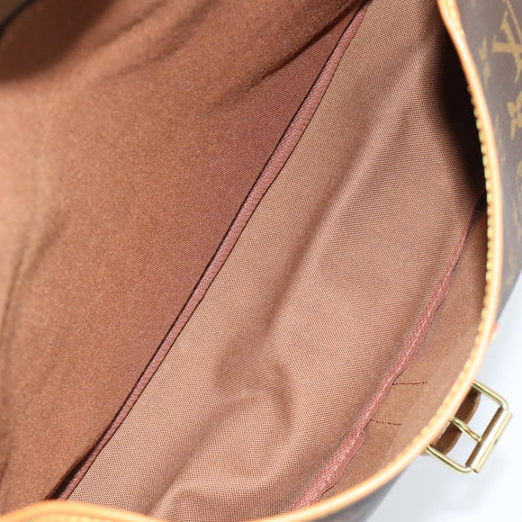 LOUIS VUITTON Monogram Saumur 35 Shoulder Bag M42254 LV Auth ka4741A
