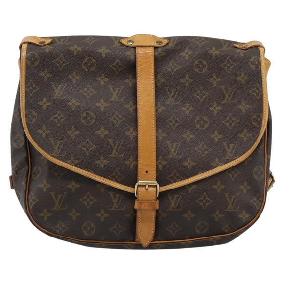 LOUIS VUITTON Monogram Saumur 35 Shoulder Bag M42254 LV Auth ka4741A