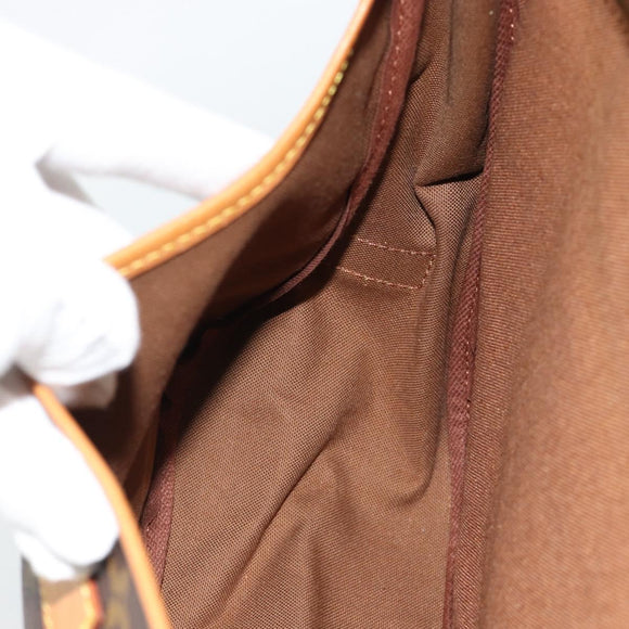 LOUIS VUITTON Monogram Saumur 35 Shoulder Bag M42254 LV Auth ka4741A