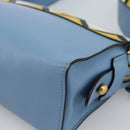 PRADA Shoulder Bag Leather Light Blue Gold Auth ka4742M-15