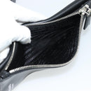 PRADA Triangle Shoulder Bag Leather Black Yellow Auth ka4743SM-17